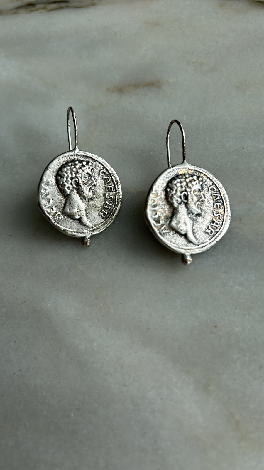 Antique Silver Coin Earrings