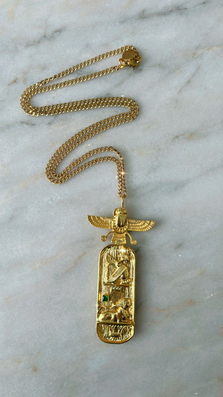 Egyptian Cartouge Pendant Necklace