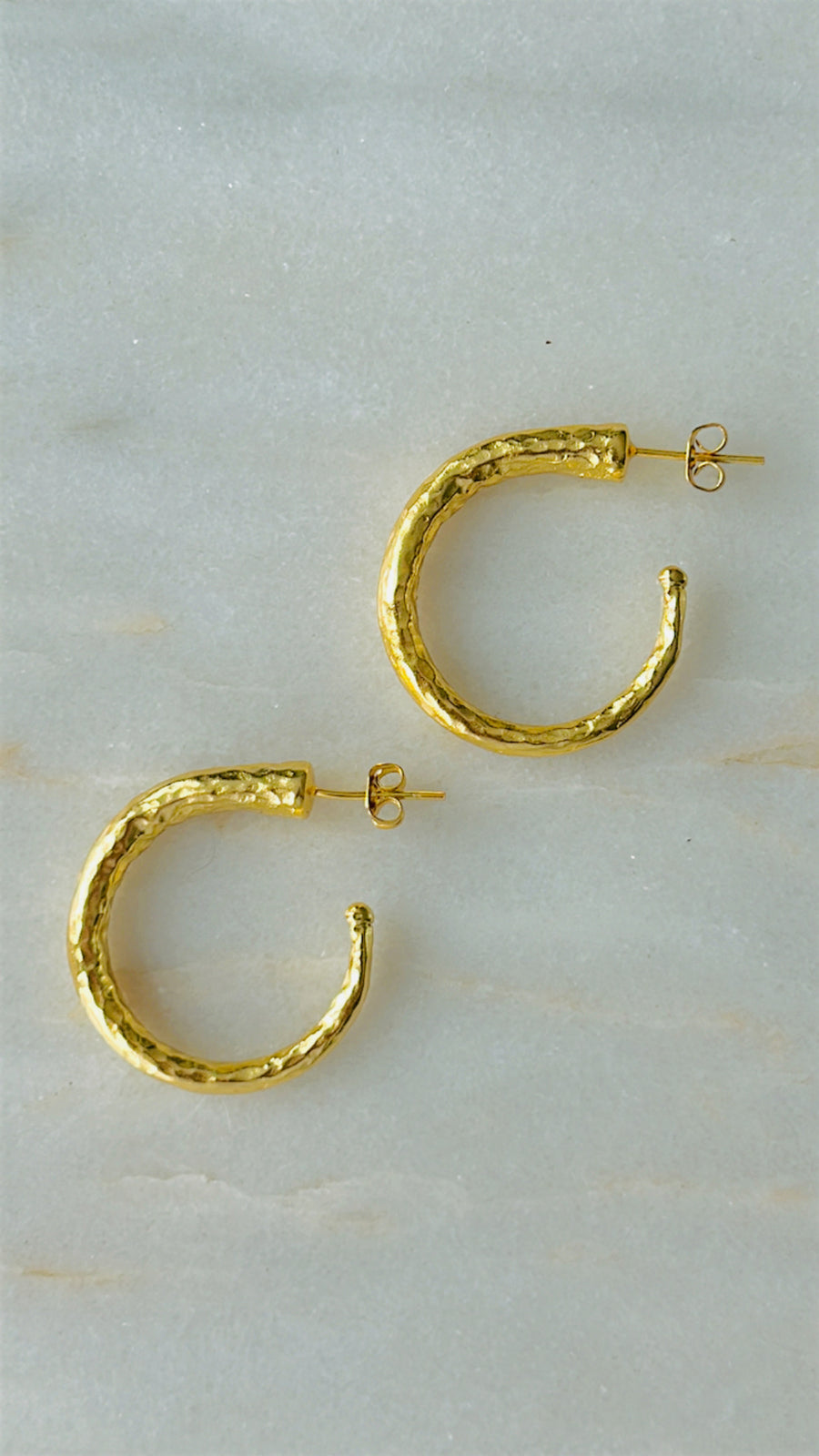 Golden hoop earrings