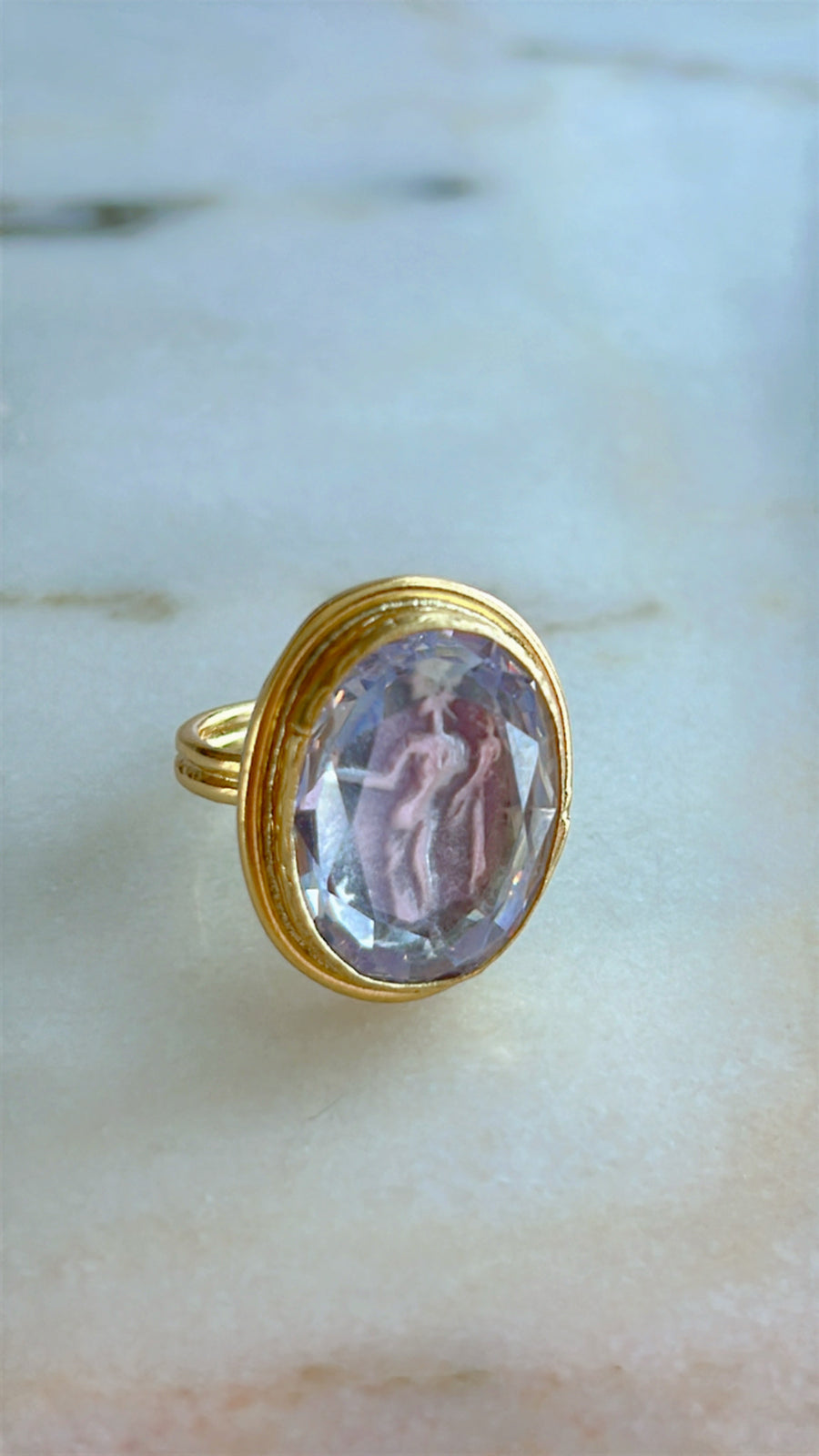 Athenea coin & Crystal Ring