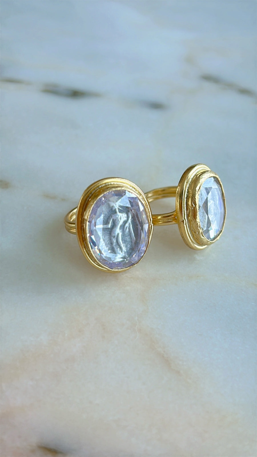 Athenea coin & Crystal Ring