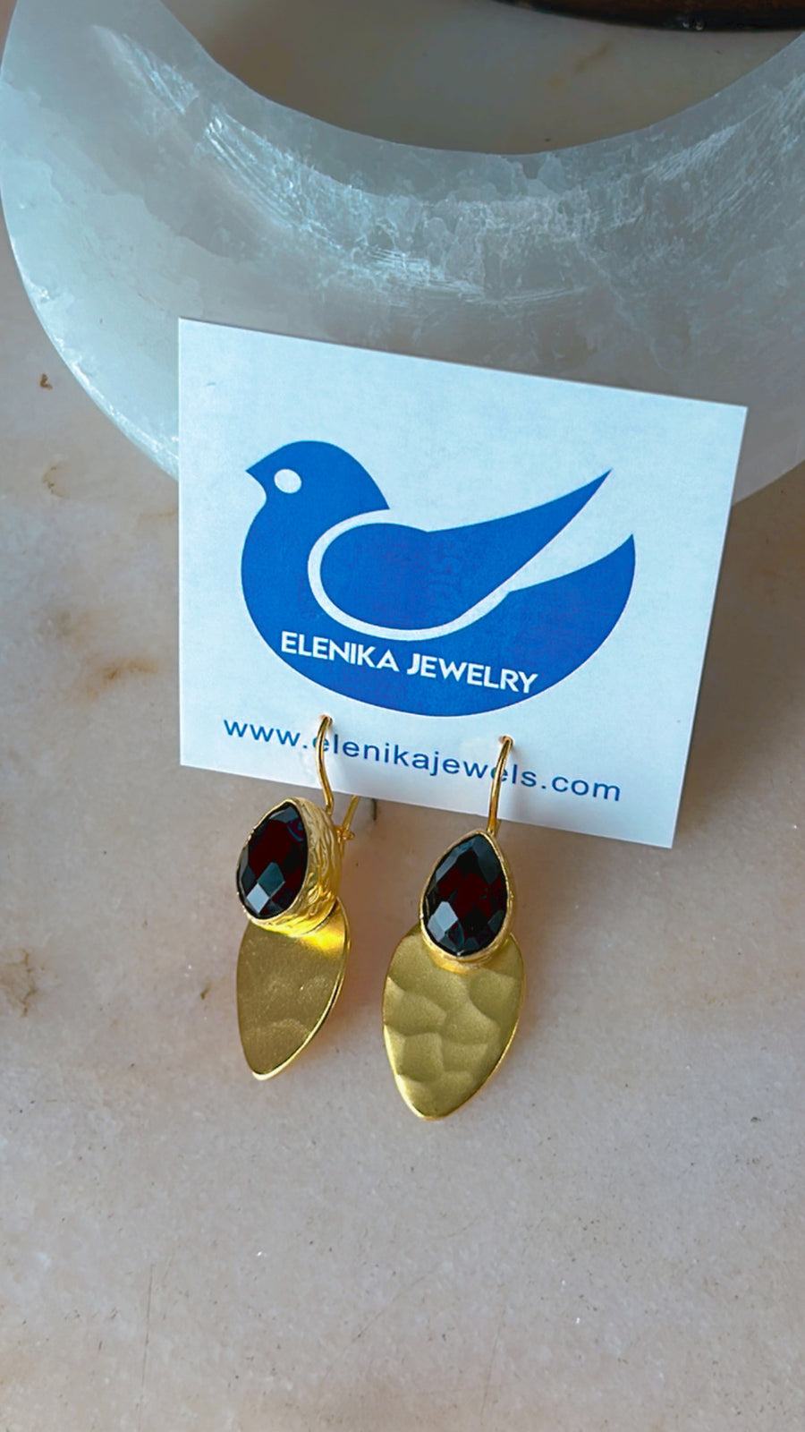 Tiny drop & leaf Earrings