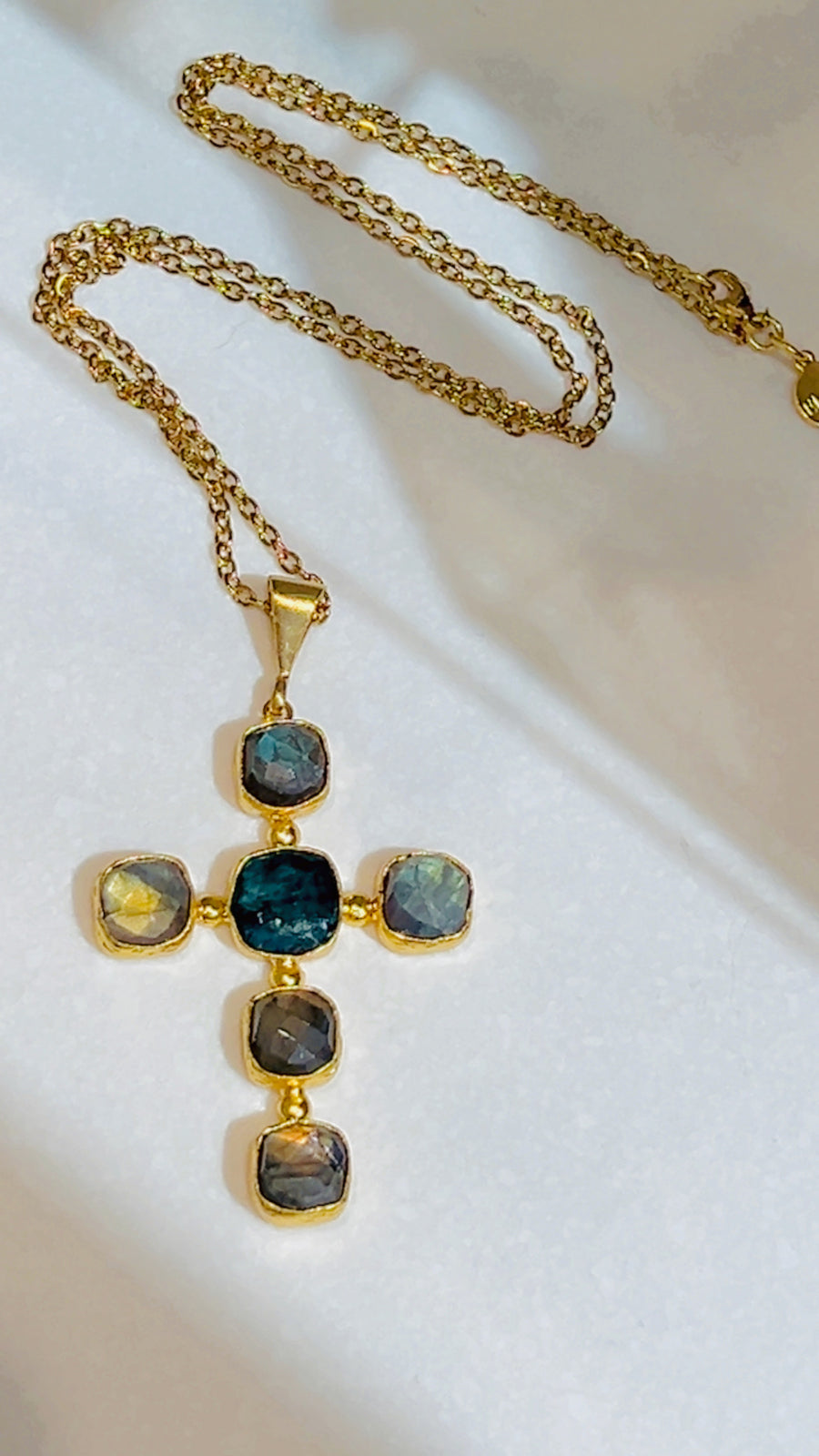 ML Stone Cross Pendant