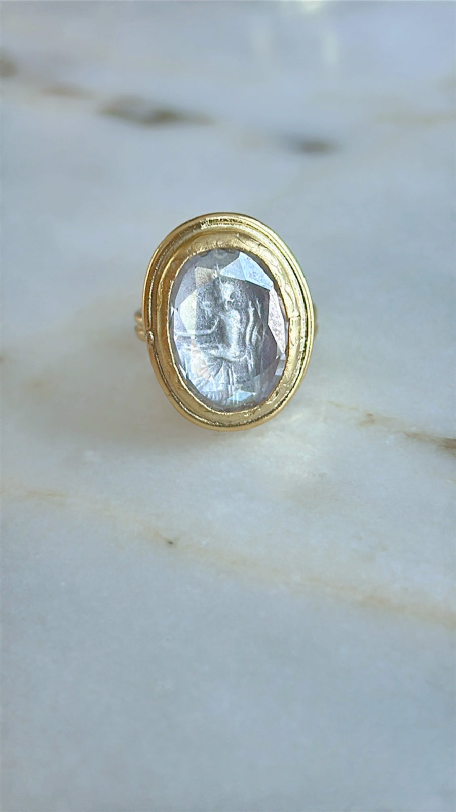 Athenea coin & Crystal Ring