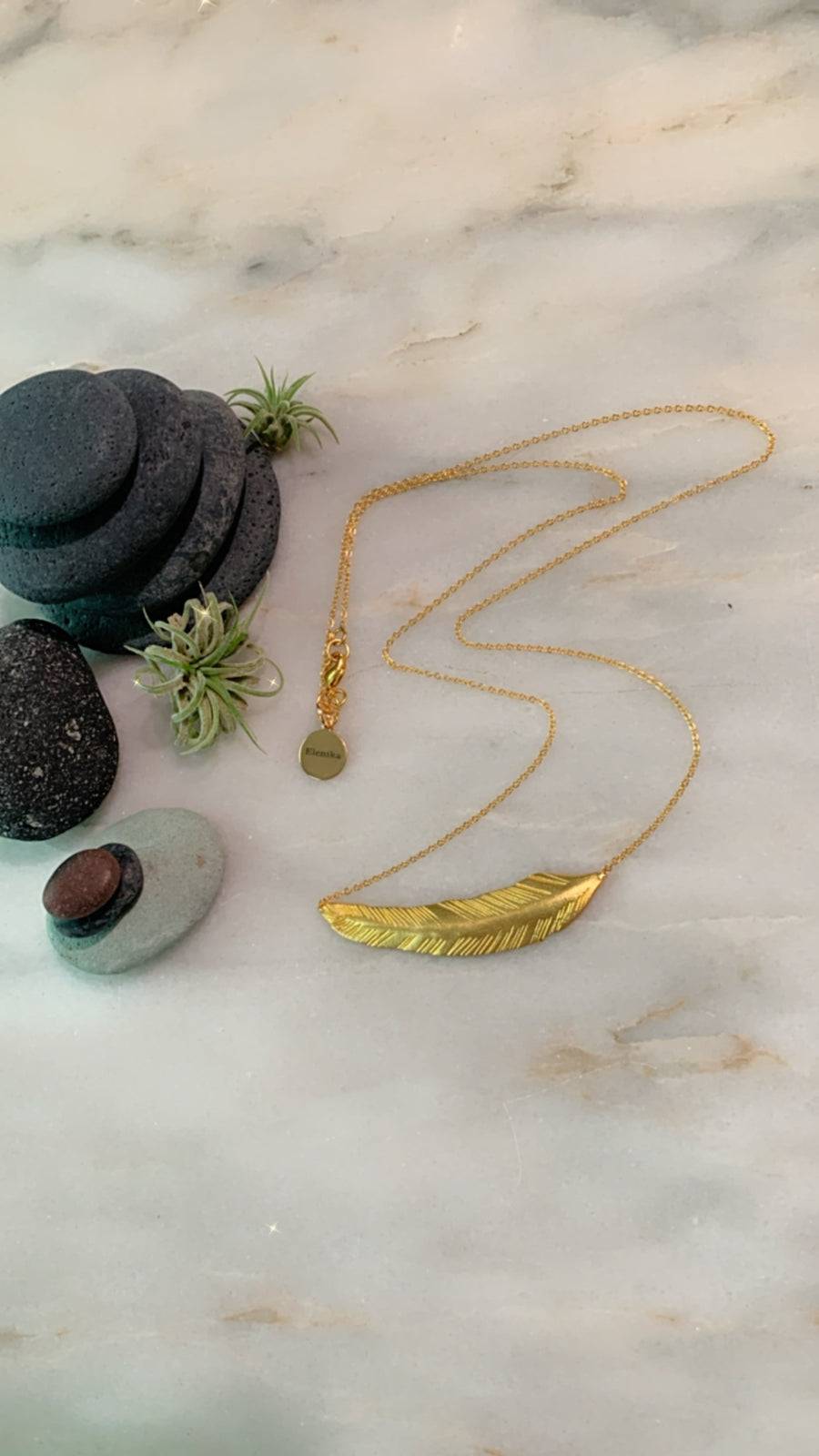 Gold Feather Neckllace