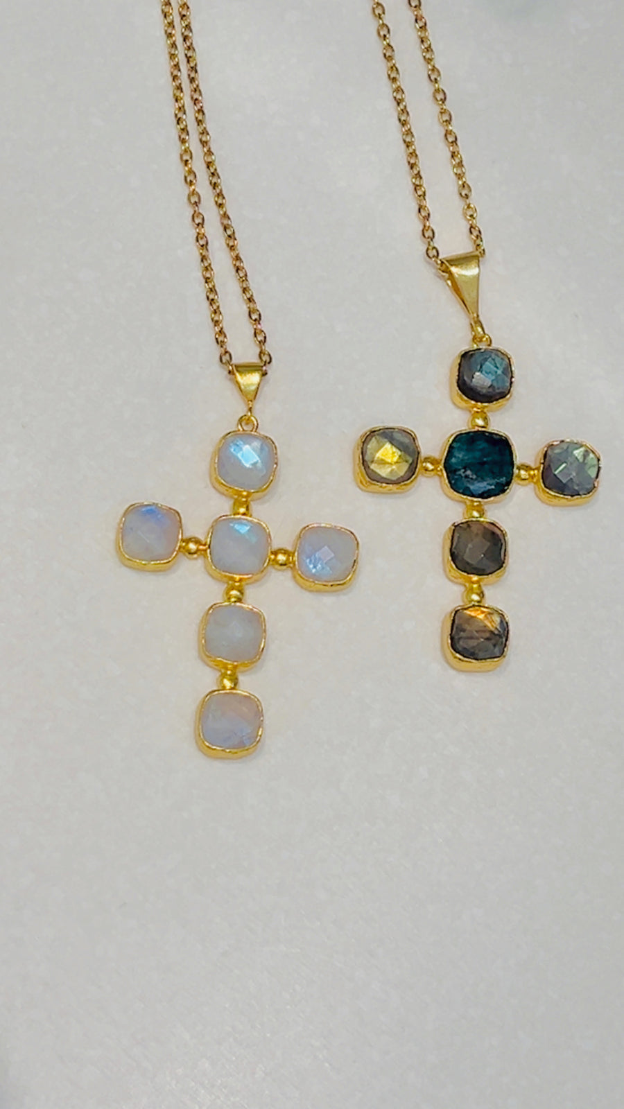 ML Stone Cross Pendant