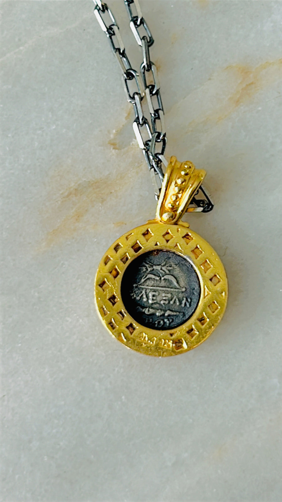 Byzantino Coin Pendant