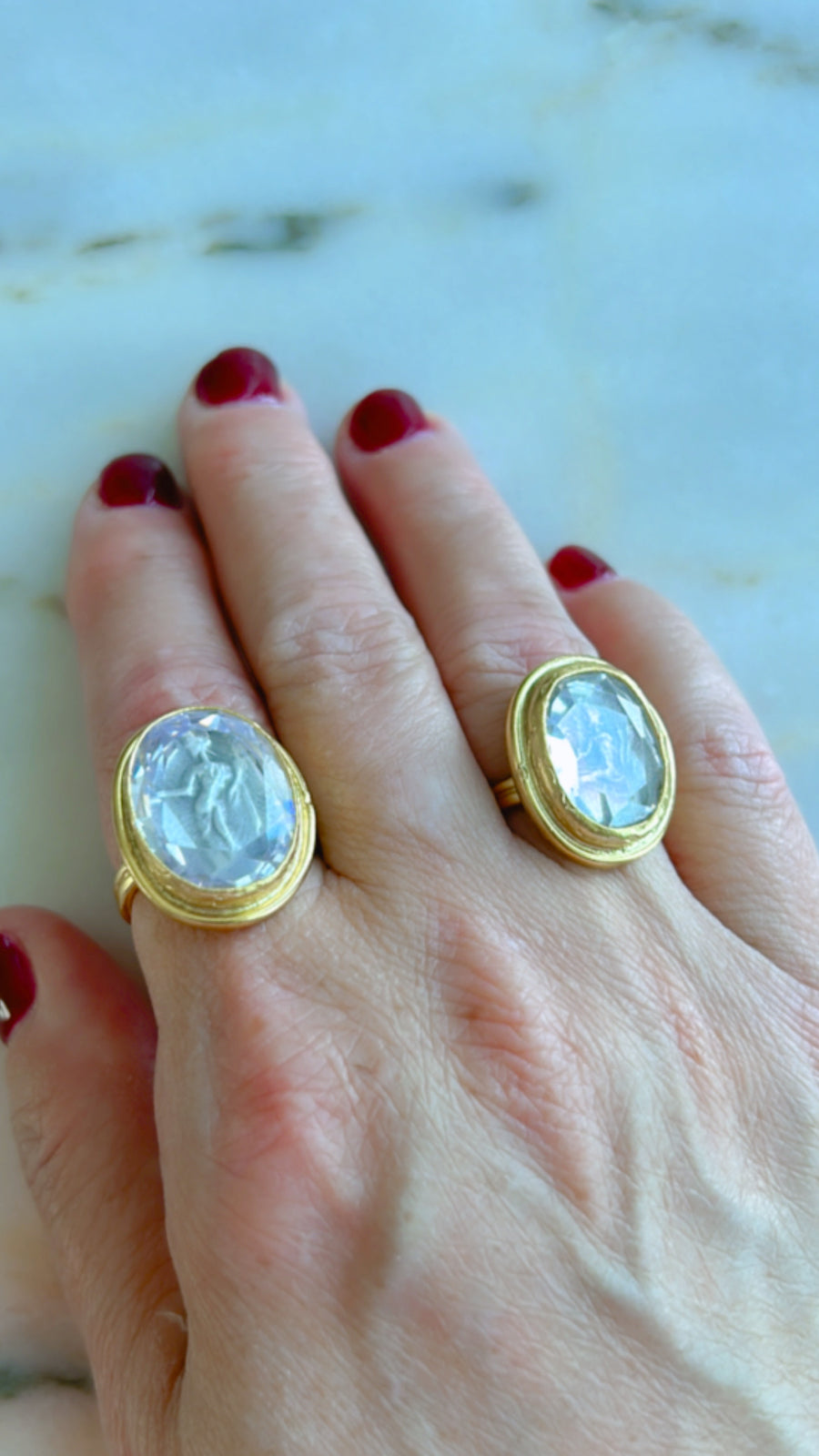 Athenea coin & Crystal Ring