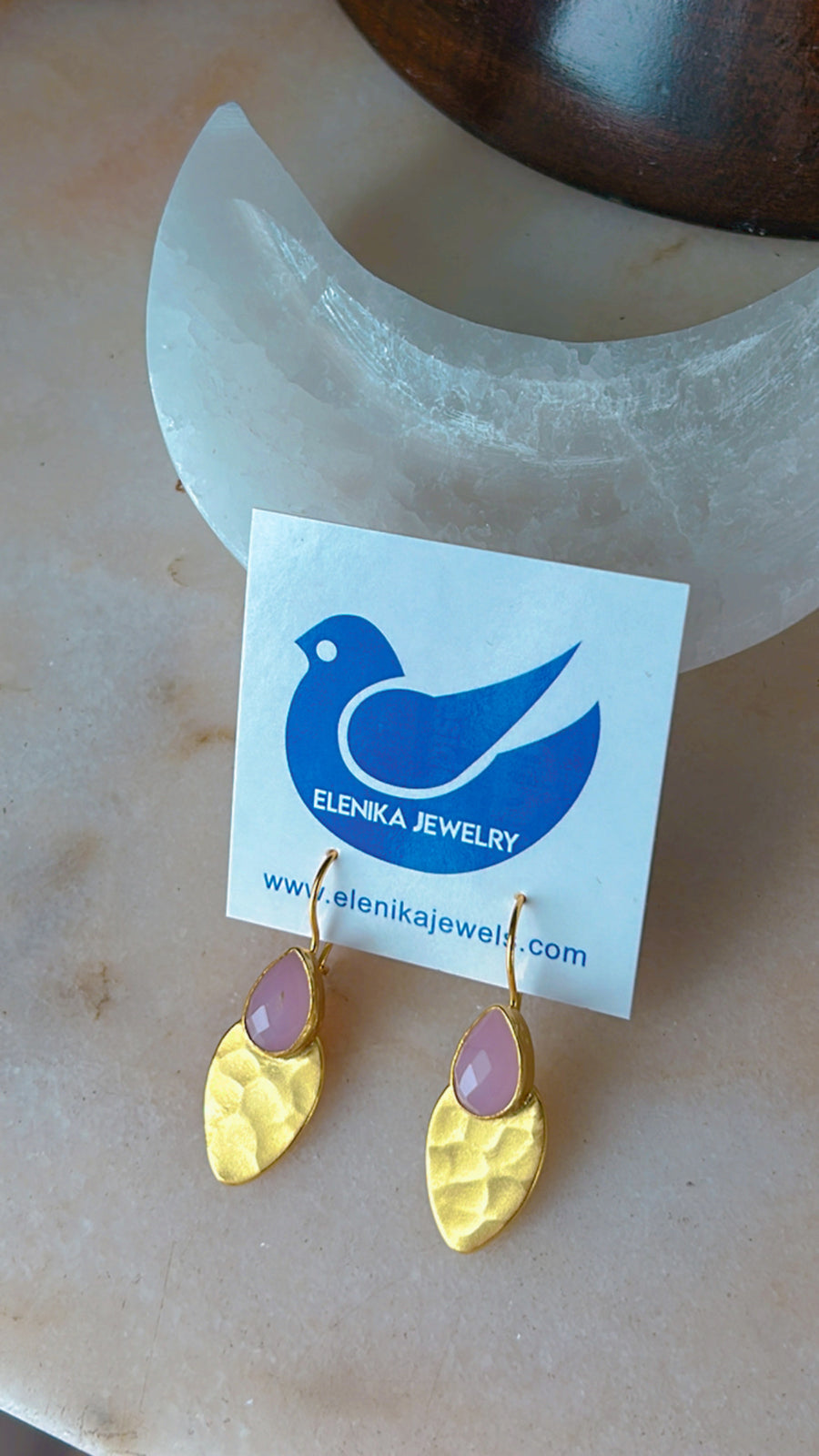 Tiny drop & leaf Earrings