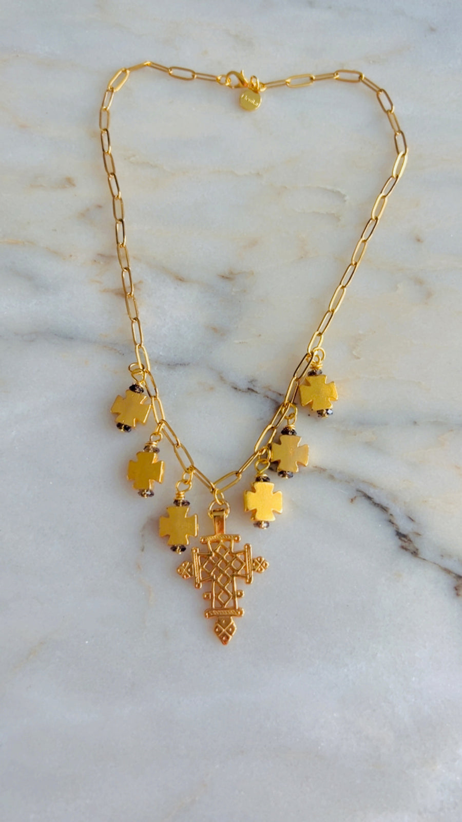 Multi Byzantine Cross Necklace