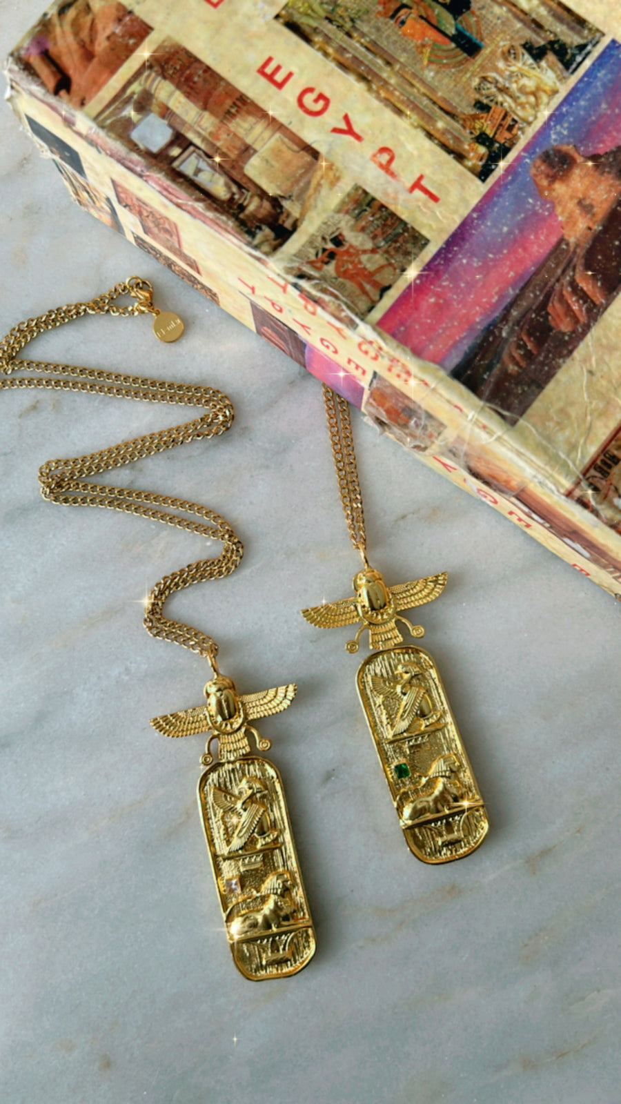 Egyptian Cartouge Pendant Necklace