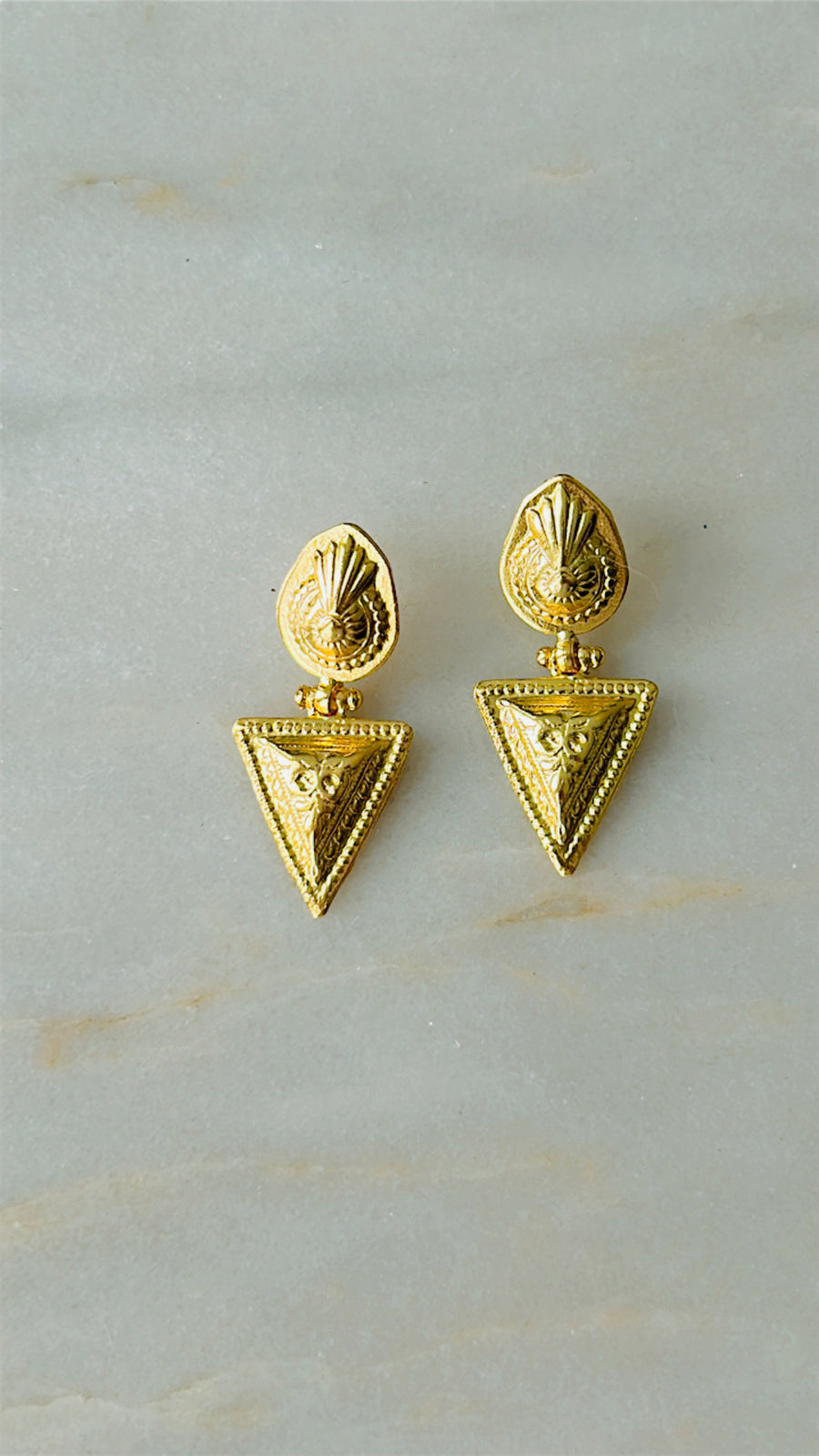 Golden Babylonian Garden earrings