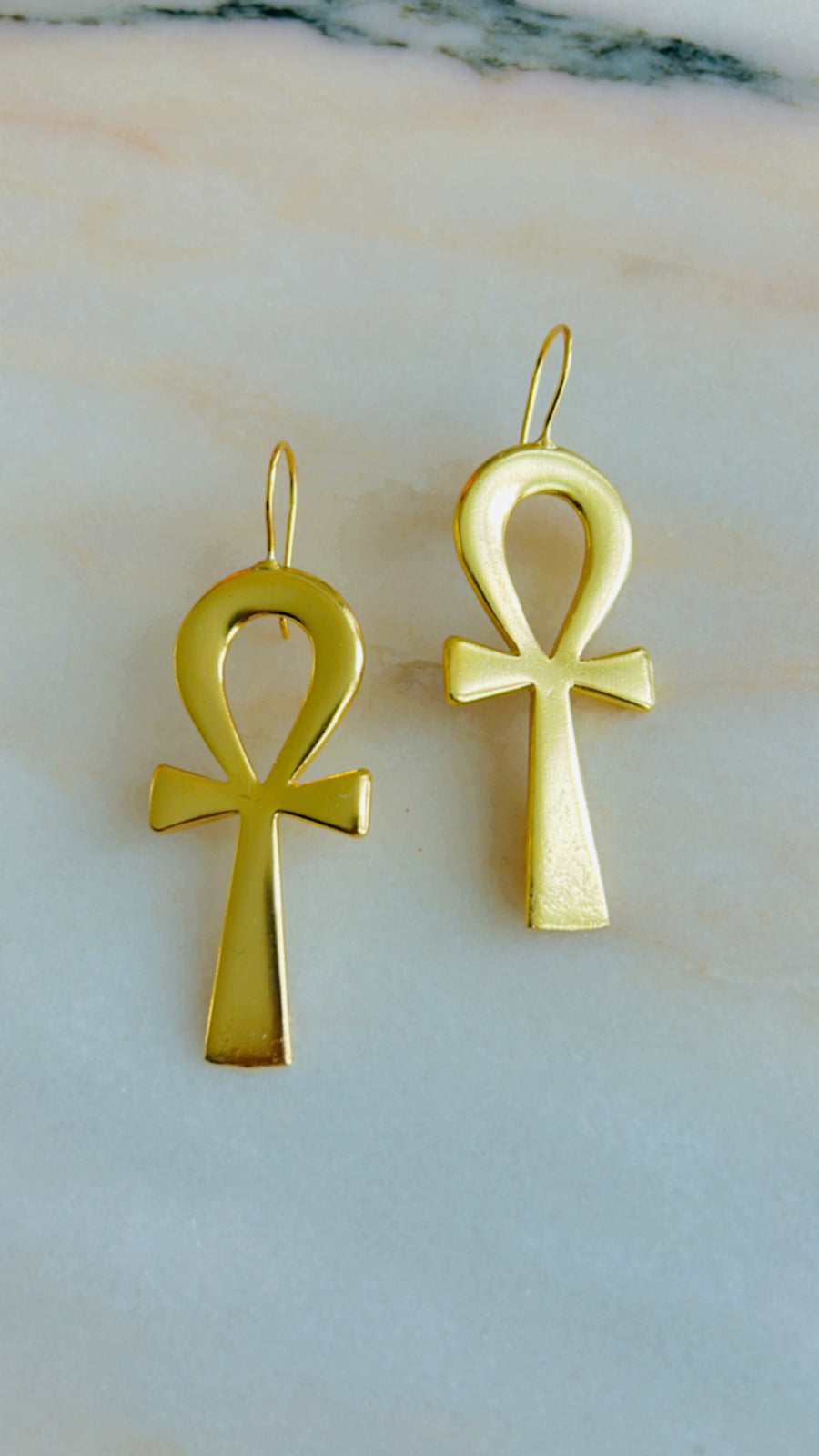 Ank Cross Earrings