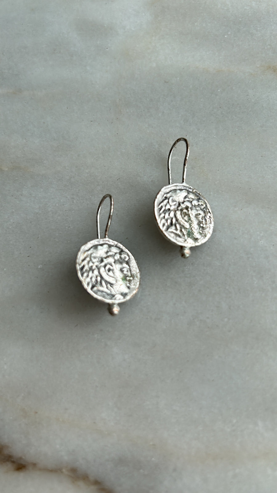 Antique Silver Coin Earrings