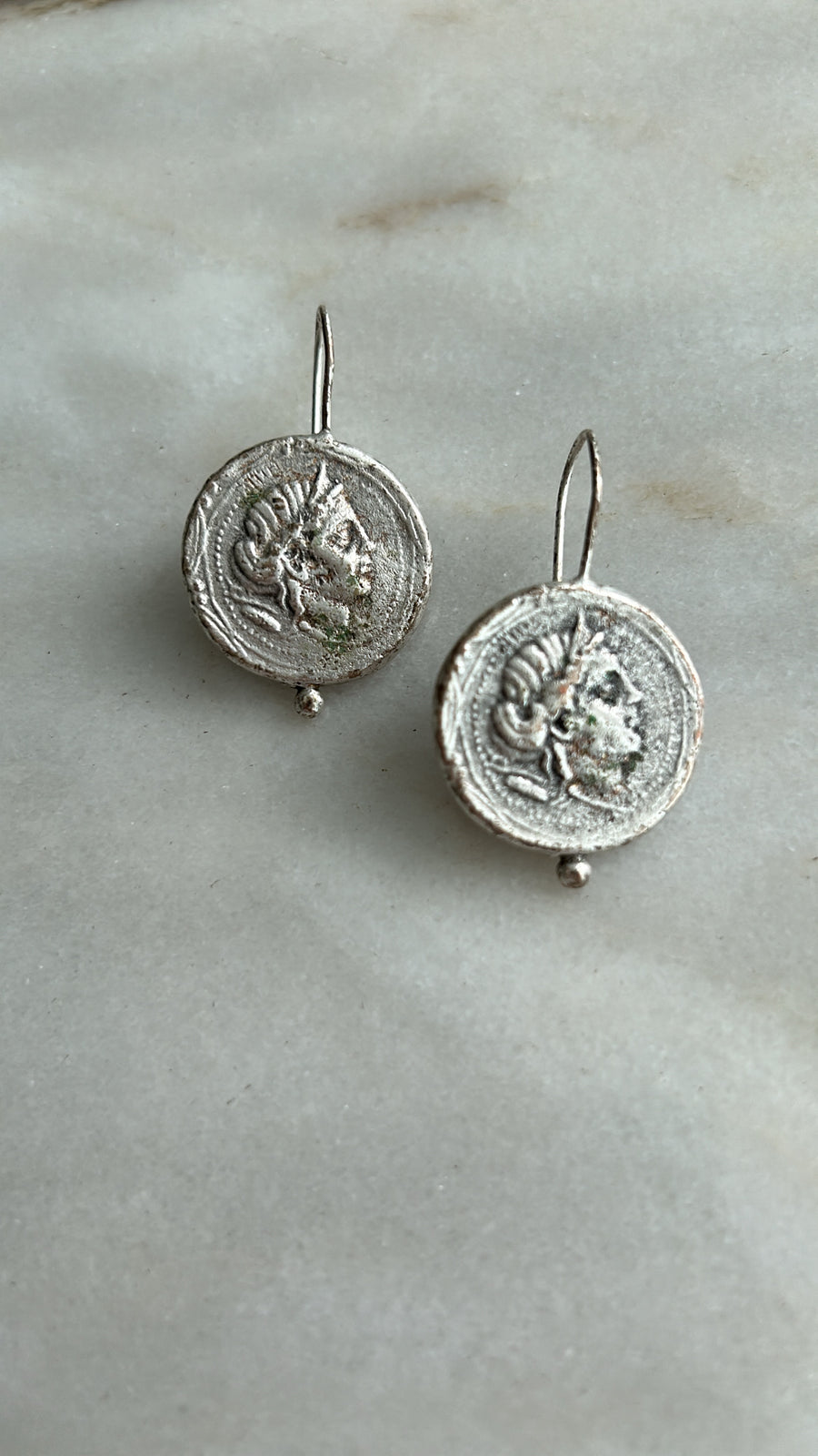 Antique Silver Coin Earrings