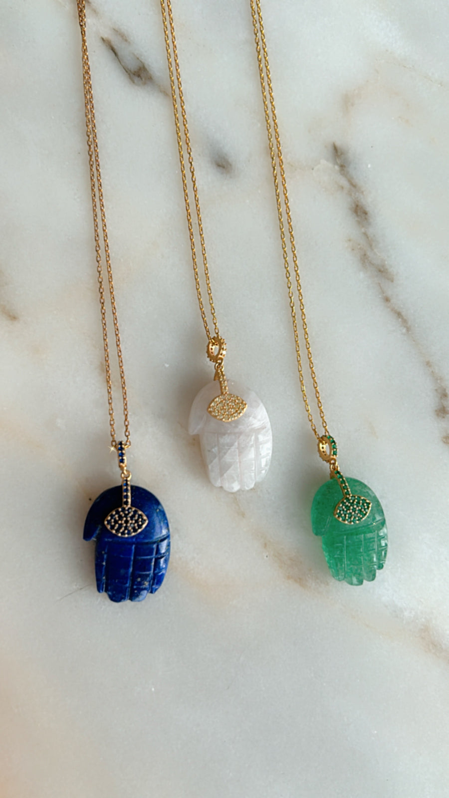 Hamsa Stone Necklace