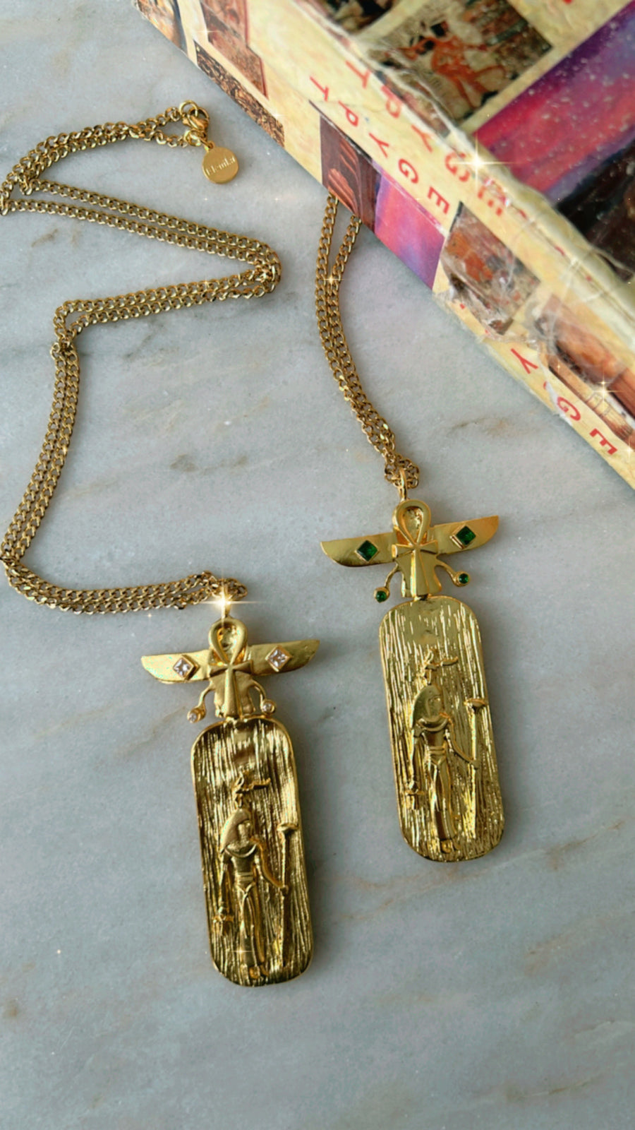 Egyptian Cartouge Pendant Necklace