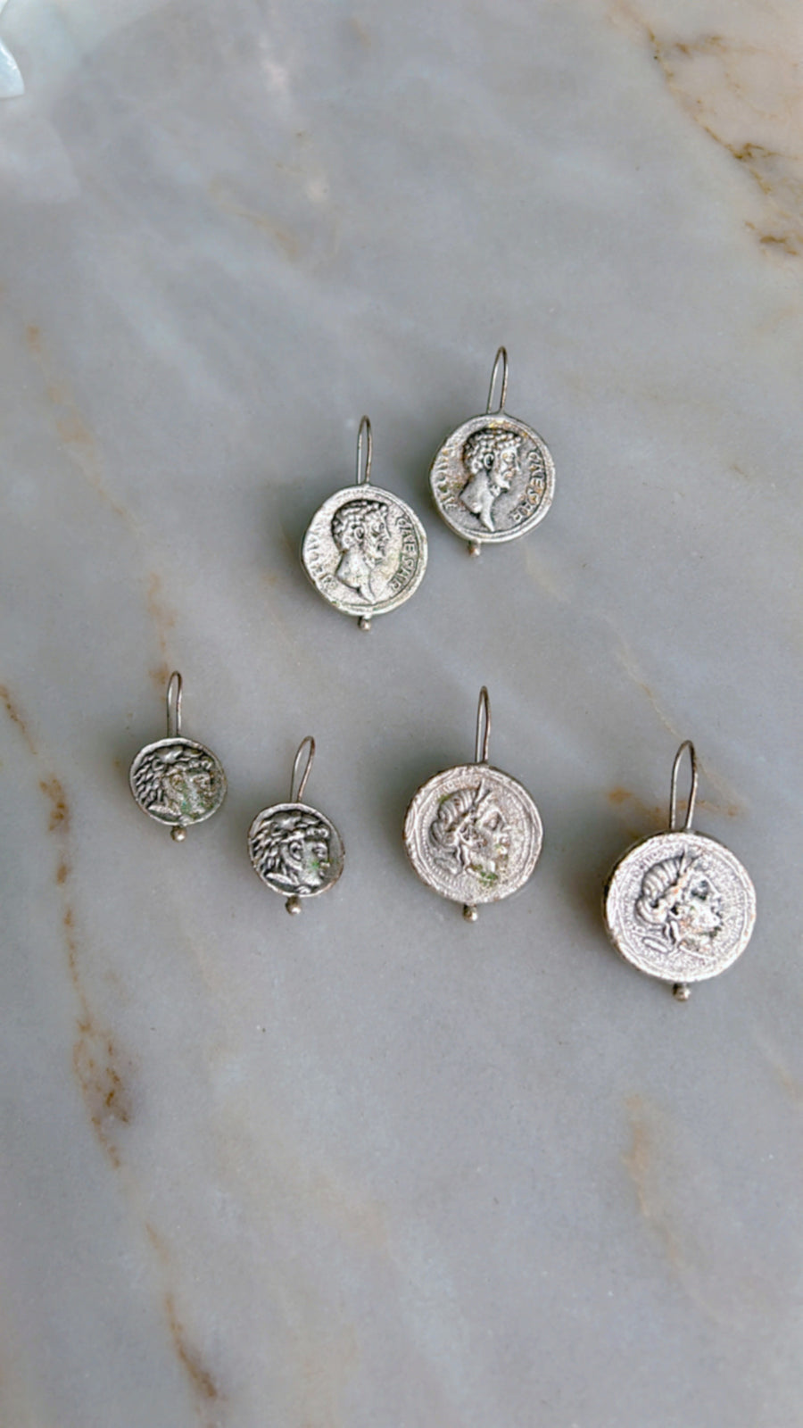 Antique Silver Coin Earrings