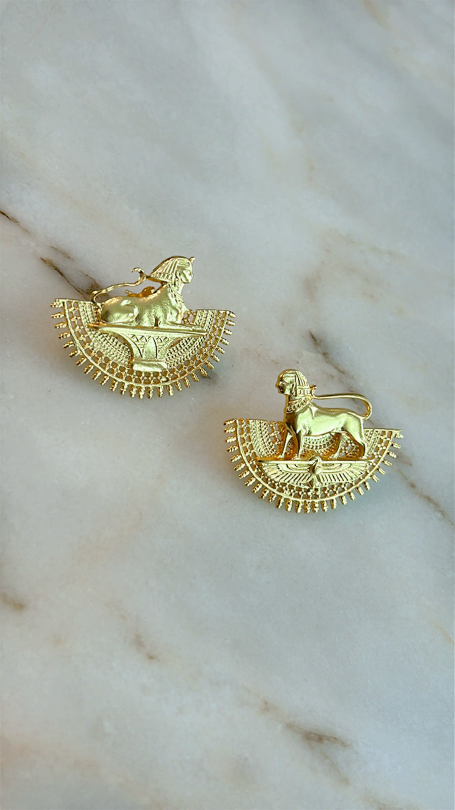 Giza Sphinx  Stud Earrings