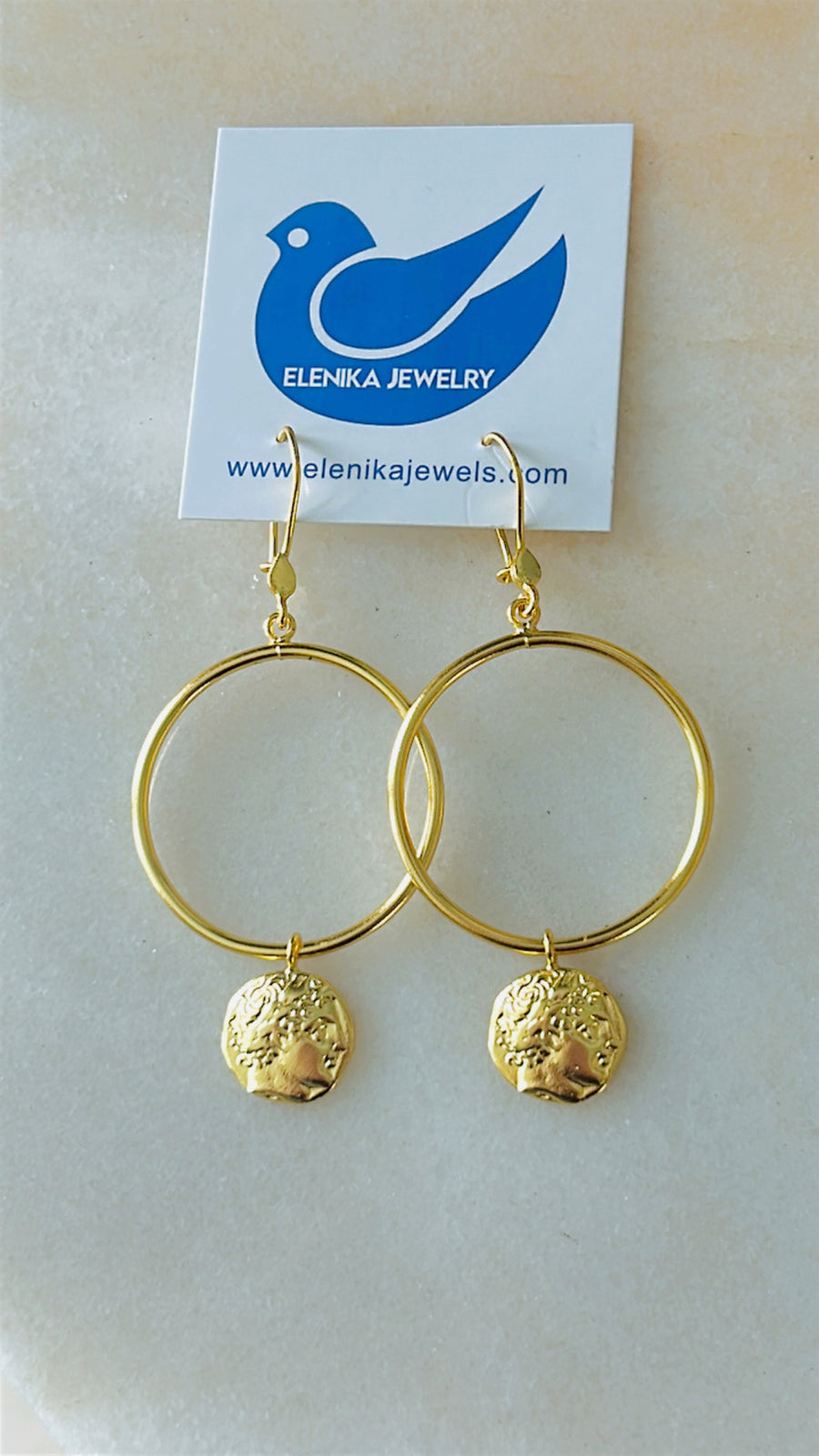 Coin Earrings (Medusa)