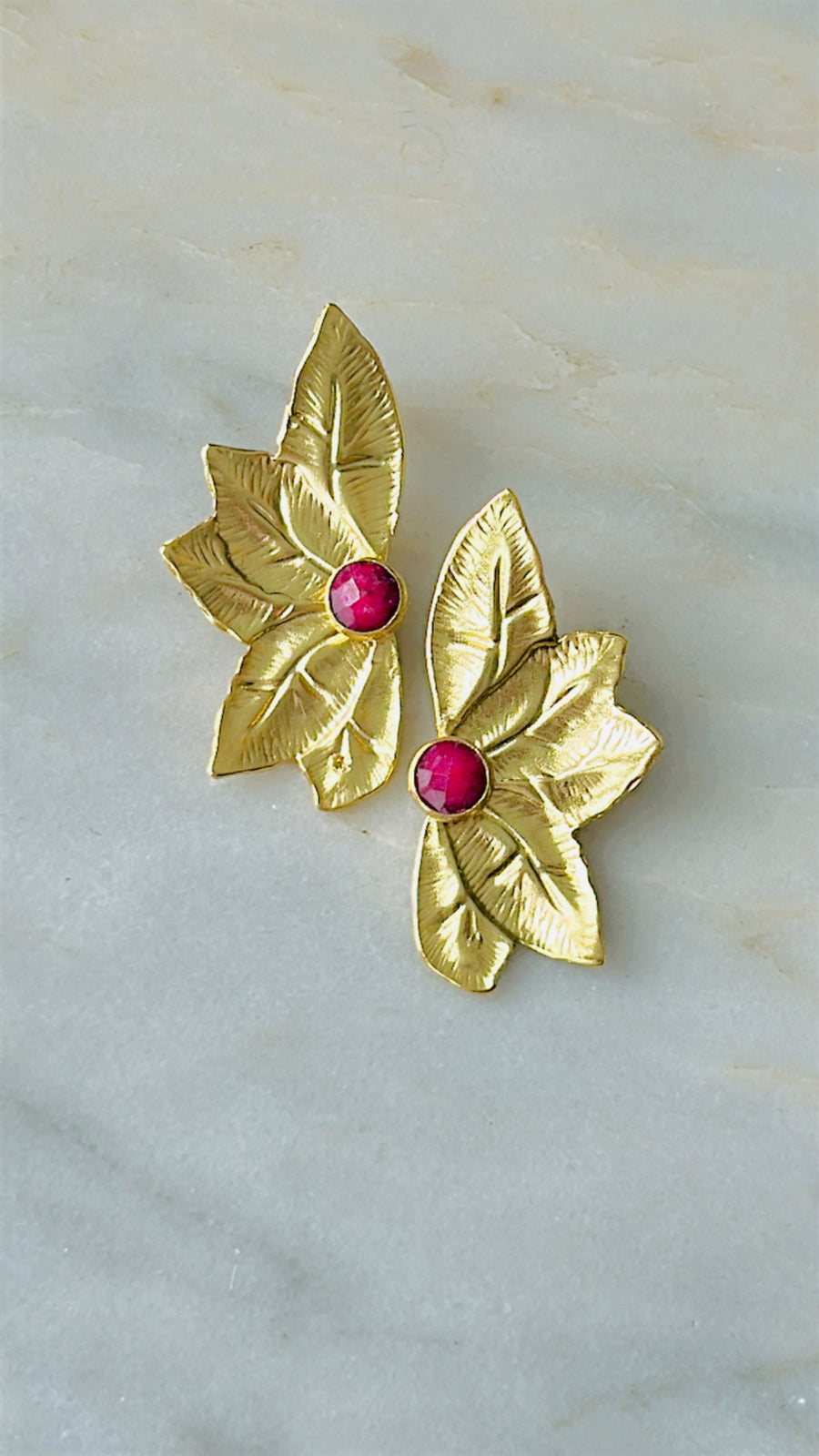 Half flora earrings