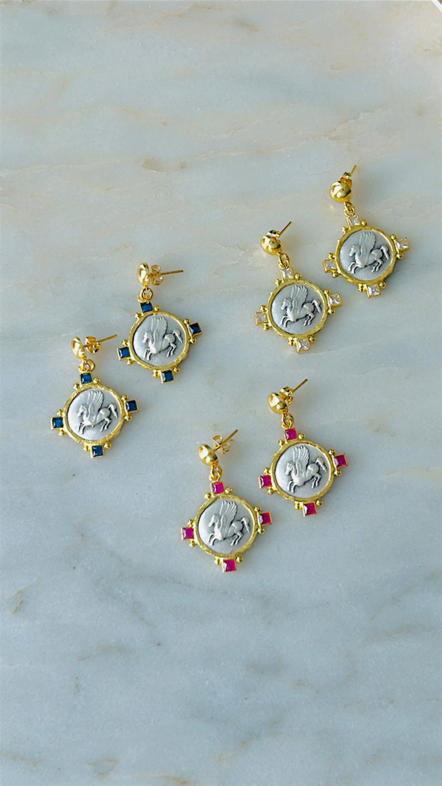 Pegasus Coin Earrings