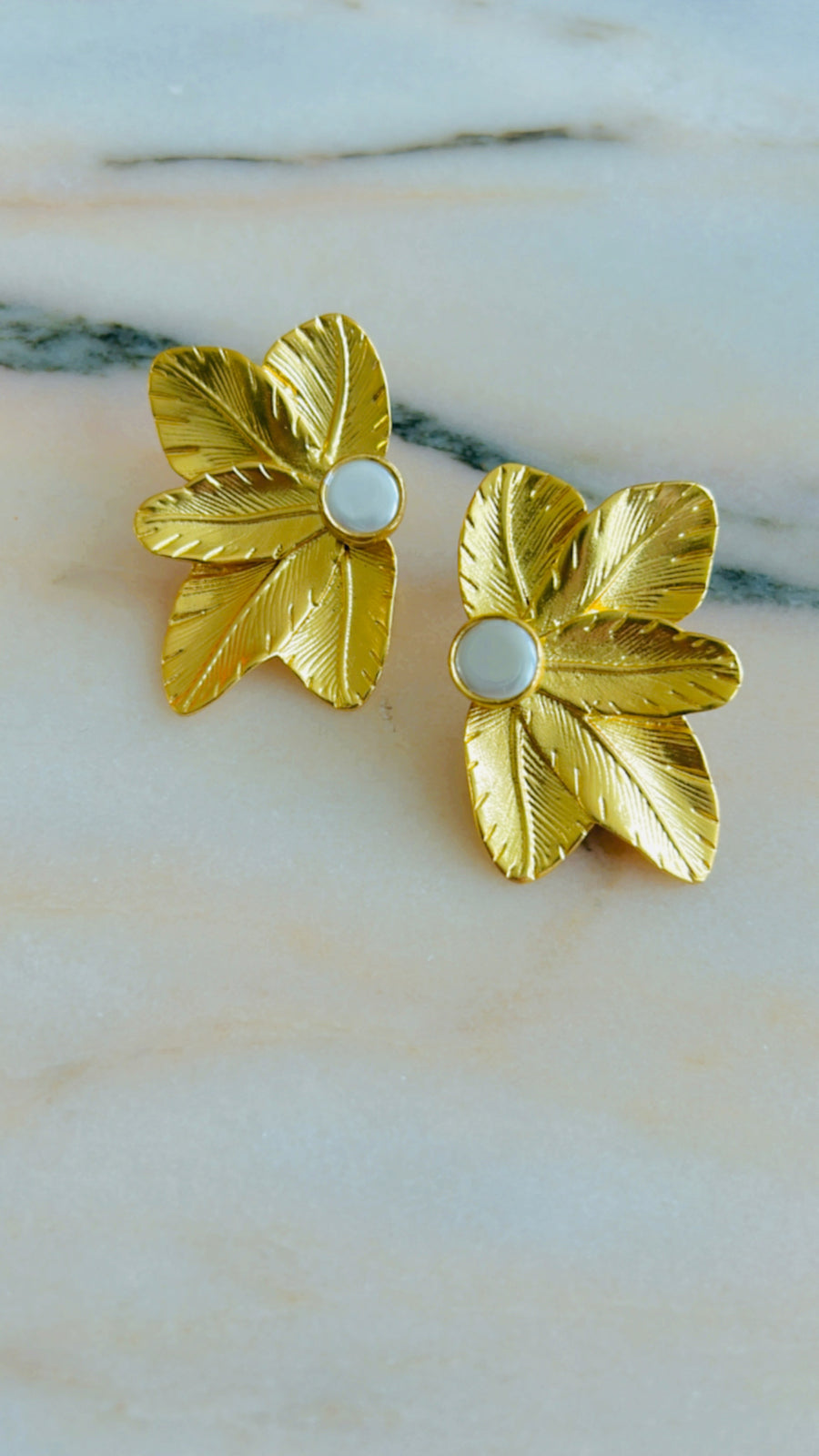 Half flora earrings