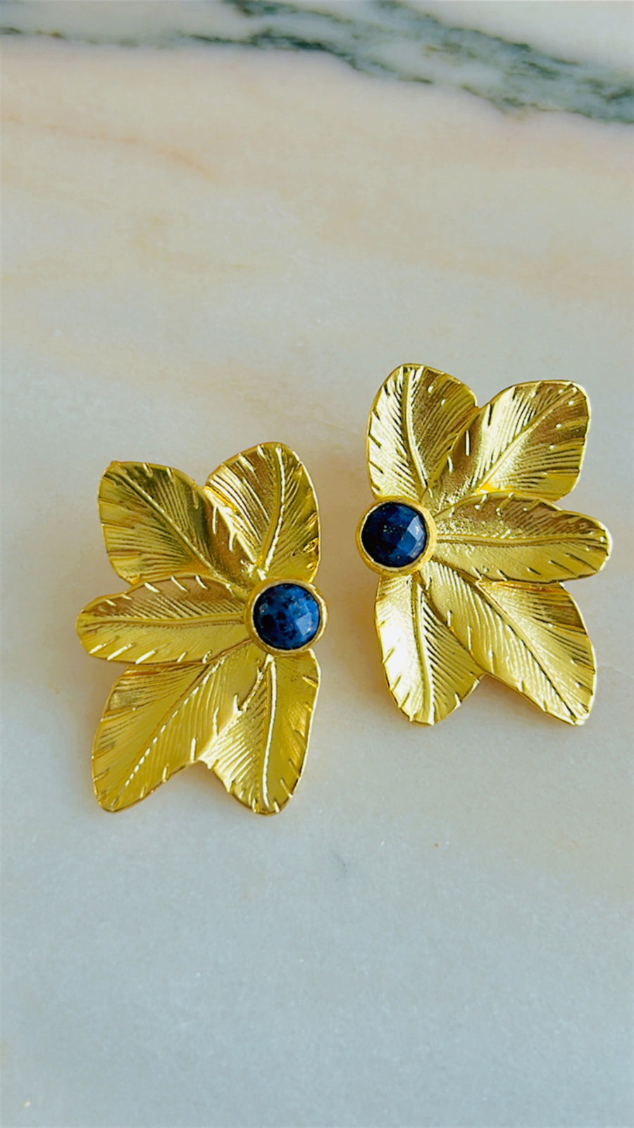 Half flora earrings
