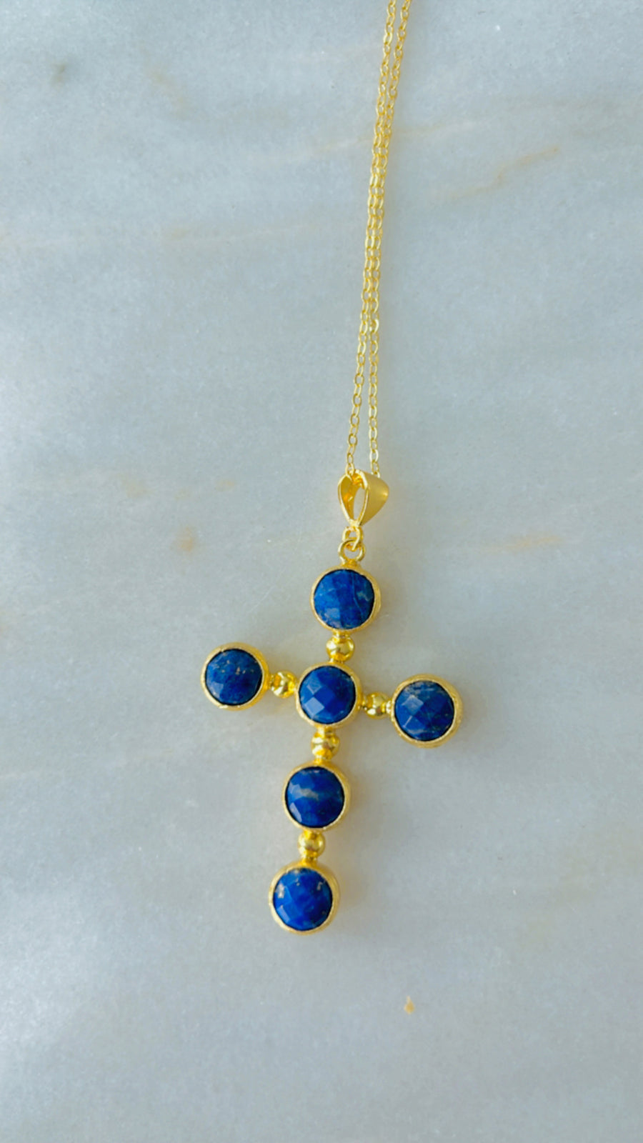 Small Stone Cross Necklaces