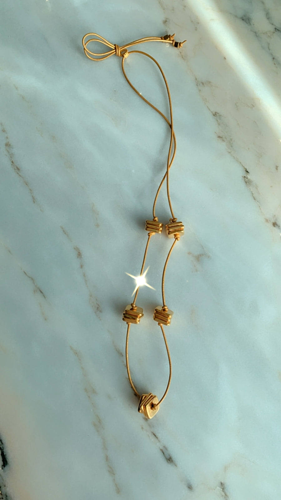 Lillia Minoan Necklace (golden squares)