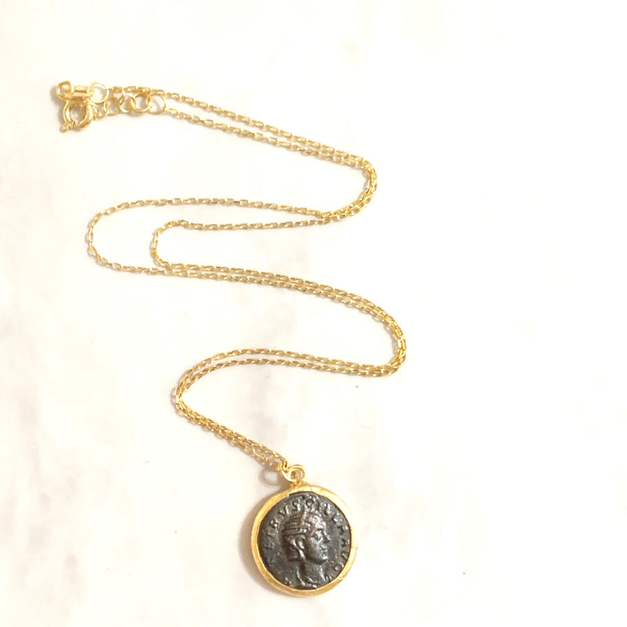 Tiny Byzantine Coin Necklace