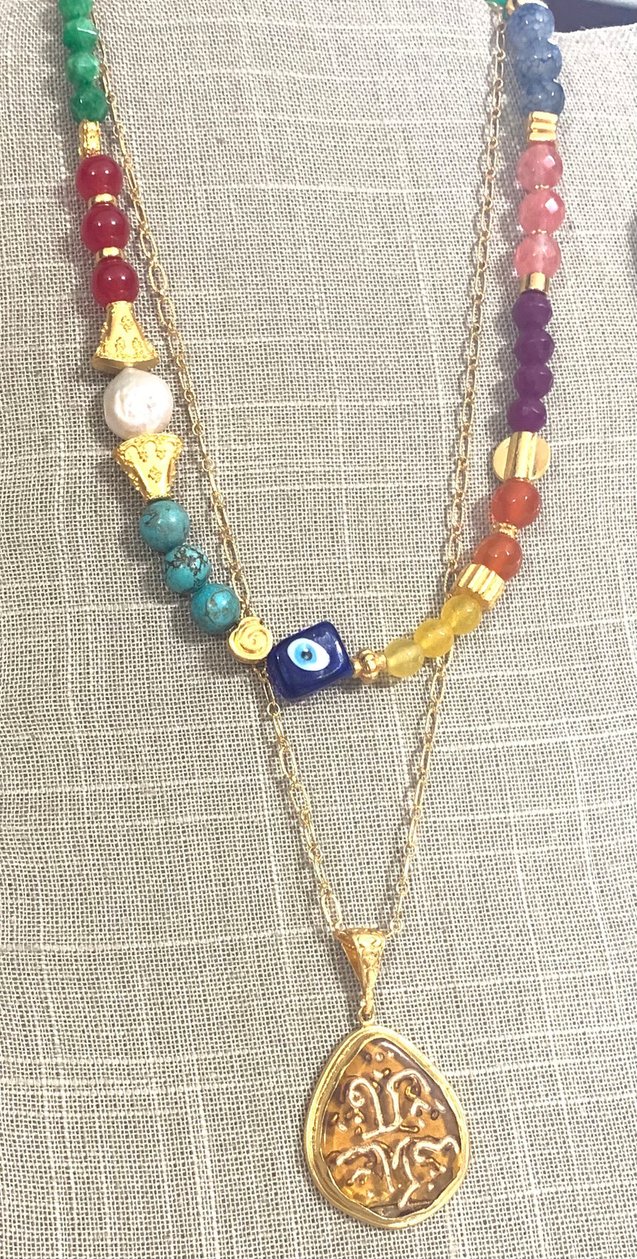 Athenas 1 Puka Necklace (Multicolor)